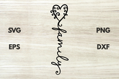 Family Heart Floral Inspirational Quote SVG Product Image 1