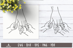 Family Holding Hands SVG Mothers Day Personalized design