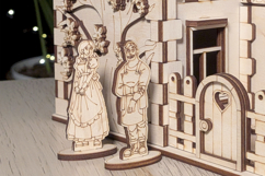 Family House Laser Cut File SVG Miniature Building Template Product Image 9