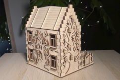 Family House Laser Cut File SVG Miniature Building Template Product Image 2