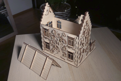 Family House Laser Cut File SVG Miniature Building Template Product Image 3