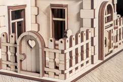 Family House Laser Cut File SVG Miniature Building Template Product Image 7