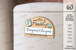 Family interactive fridge magnet Laser Cut. Planner SVG Product Image 1