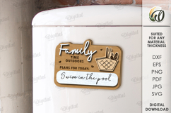 Family interactive fridge magnet Laser Cut. Planner SVG Product Image 1