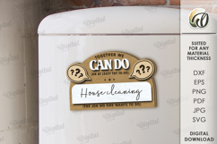 Family interactive fridge magnet Laser Cut. Planner SVG Product Image 1