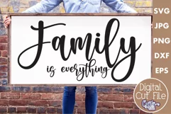 Family Is Everything Farmhouse Home Sign Svg Product Image 1