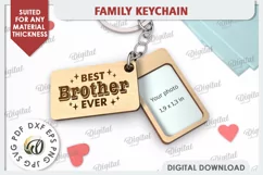 Best Brother Ever SVG. Family Keychain Laser Cut Product Image 1