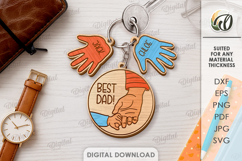 Family Keychains Bundle Laser Cut. Personalized Keychain SVG Product Image 2