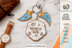 Family Keychains Bundle Laser Cut. Personalized Keychain SVG Product Image 8