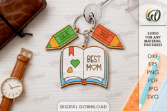 Personalized Family Keychain Laser Cut. Family Keychain SVG Product Image 1