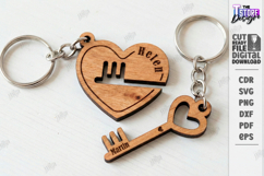 Family Name Keychains Laser Cut Kit | Puzzle Keychain SVG Product Image 1