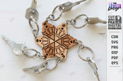 Family Name Keychains Laser Cut Kit | Puzzle Keychain SVG Product Image 1