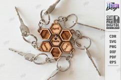 Family Name Keychains Laser Cut Kit | Puzzle Keychain SVG Product Image 1