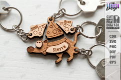 Family Name Keychains Laser Cut Kit | Puzzle Keychain SVG Product Image 1
