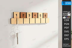 Family Key Holder Laser Cut | Decorative Wall Key Organizer Product Image 7