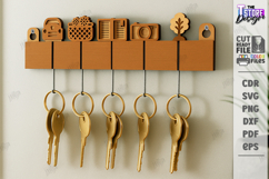 Family Wall Key Holders Laser Cut Bundle | Modern Keyholders Product Image 12