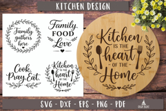 Family Kitchen Quotes SVG Cutting Board