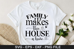 Family makes this house a home - Family SVG Design Product Image 1