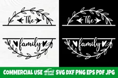 Family Monogram SVG, Family Last Name Svg Cut File Product Image 1