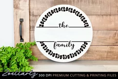 Family Monogram SVG Home Sign SVG Farmhouse Wreath SVG Product Image 2