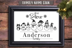 Snowman family svg creator | Family name sign svg Product Image 2