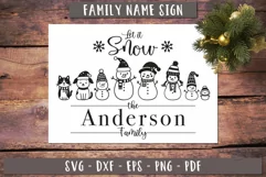Snowman family svg creator | Family name sign svg Product Image 3