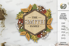 Family name sign Laser Cut. Wall decor SVG Product Image 1