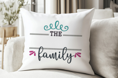 Family Name Split Embroidery