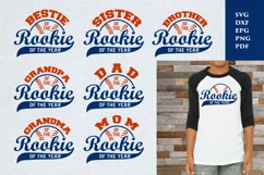 Rookie of the Year Family, Baseball Theme Birthday SVG Product Image 1