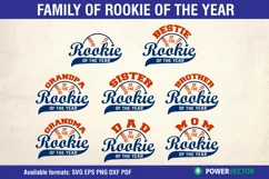 Rookie of the Year Family, Baseball Theme Birthday SVG Product Image 2