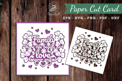 Family Papercut Card SVG Product Image 1