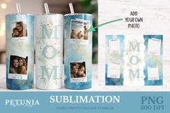 Photo collage tumbler wrap png being used as a sublimation mom tumbler print