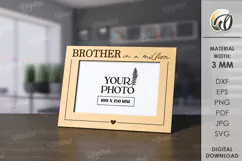 Family Photo Frame Laser Cut. 3D Photo Frame SVG Product Image 1