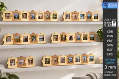 Family Puzzle Photo Frame Laser Cut | Modern Picture Frame Product Image 2