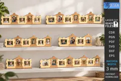 Family Puzzle Photo Frame Laser Cut | Modern Picture Frame Product Image 2