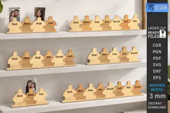 Family Puzzle Photo Frame Laser Cut | Modern Picture Frame Product Image 2