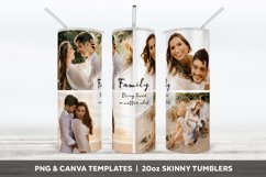 Family Quote and Photos Tumbler Wrap, Photo Collage Cup Design