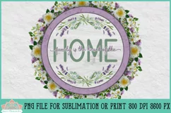 Family Is The Heart Of The Home Lavender Round Sign