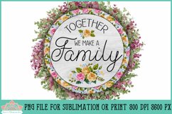 Family Quote Home Decor Round Sign Farmhouse Sublimation