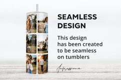 Family Quote Photo Tumbler Wrap, Photo Collage Cup Design Product Image 2