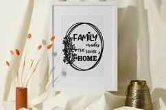Family makes this house a home | Family Quote SVG Product Image 2