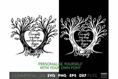 Family Tree SVG with Elegant Quotes design for Your gift projects or home decoration.  