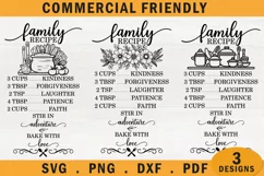 Family recipe kitchen sign making decal, Farmhouse kitchen Product Image 1