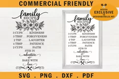 Family recipe kitchen sign making, farmhouse SVG,PNG,DXF,PDF Product Image 1
