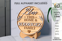 Family Round Signs Bundle Laser Cut. Stand Decor SVG Product Image 4