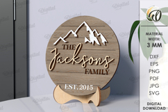 Family Round Signs Bundle Laser Cut. Stand Decor SVG Product Image 7