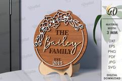 Family Round Signs Bundle Laser Cut. Stand Decor SVG Product Image 9