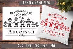 Gingerbread family monogram svg | Family name sign svg Product Image 1