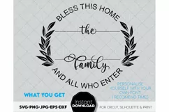 Wreath SVG , Floral svg, Circle SVG, family sign svg Product Image 2