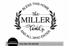 Wreath SVG , Floral svg, Circle SVG, family sign svg Product Image 3